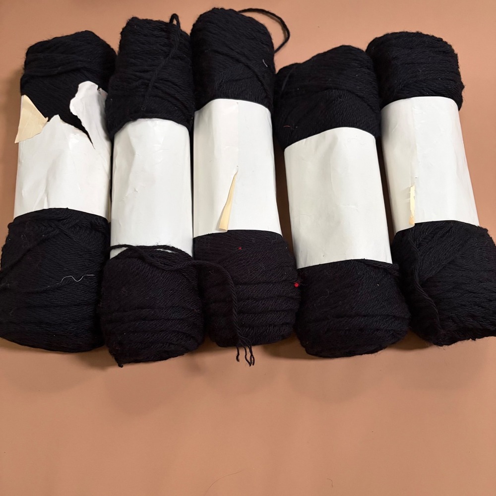 Lot of 5 VinBlack Yarn Skeins 4.1oz Each Medium Weight Acrylic(?) Crafting Knit